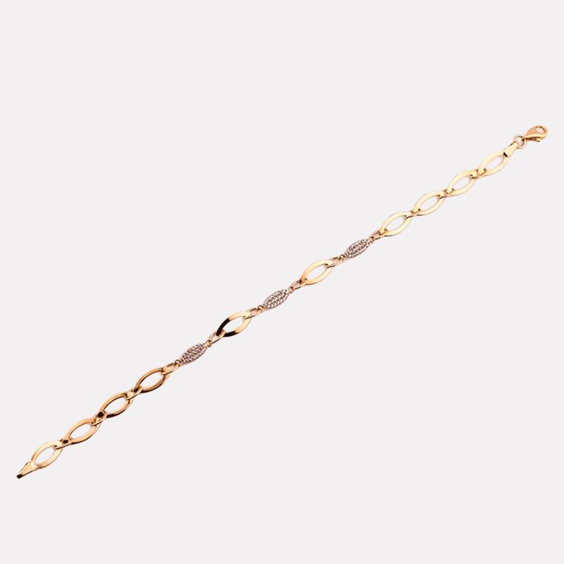 Pulsera Ovalos C/p 14k 3.9g 18cm